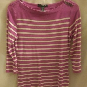 Ralph Lauren striped shirt three-quarter length sl